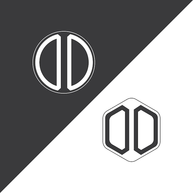 OO logotipo inicial de monograma con diseño creativo de logotipo en forma de círculo y polígono