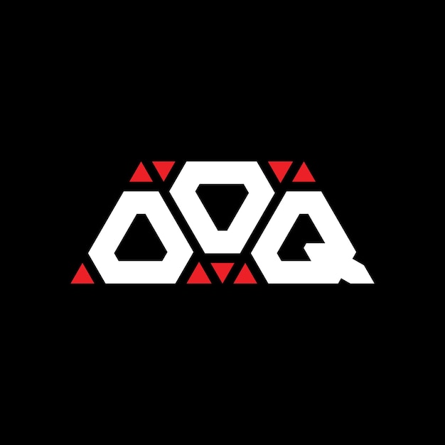 Vector ooq triángulo letra diseño de logotipo con forma de triángulo ooq logotipo triángulo diseño monograma ooq vector triángulo logotipo plantilla con color rojo logotipo triangular ooq sencillo elegante y lujoso logotipo ooq