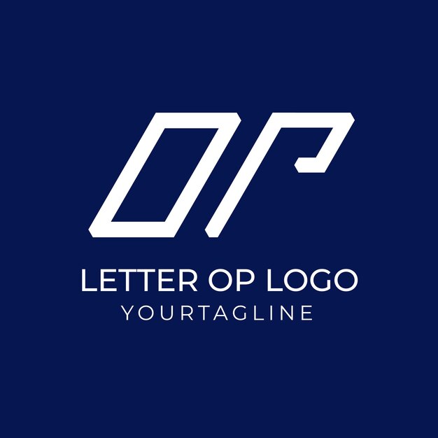 Op monograma diseño creativo de logotipo con formato vectorial