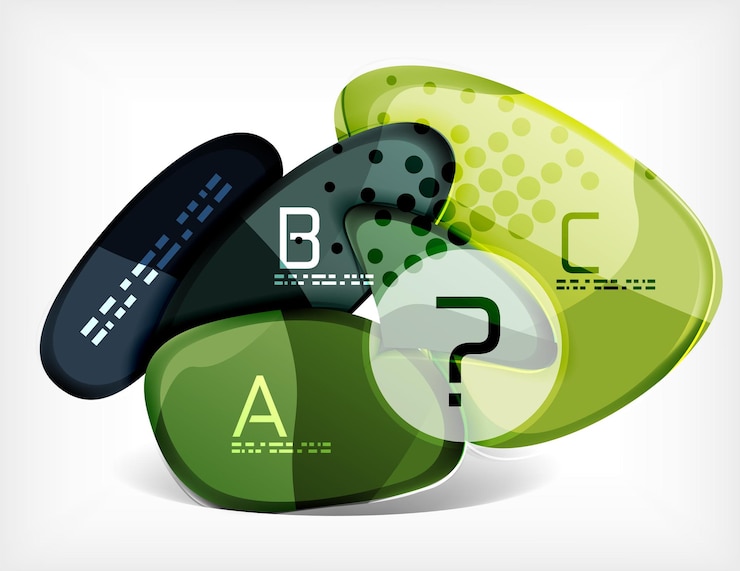 Vector opción abstracta formas redondas de vidrio infográfico