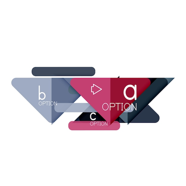 Opción de diseño de visualización de datos triangulares diseño infográfico
