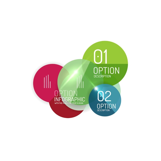 Opción de infografías empresariales vectoriales para seleccionar