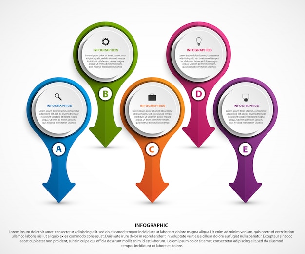 Opciones abstractas infografía plantilla.