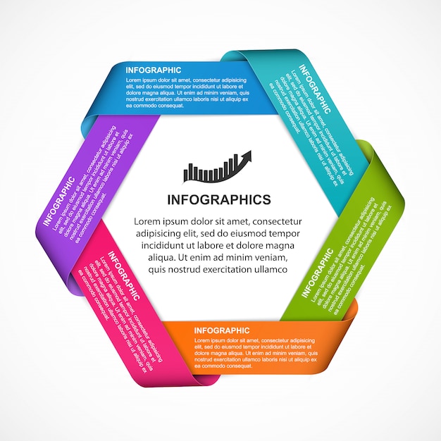 Vector opciones abstractas infografía plantilla.