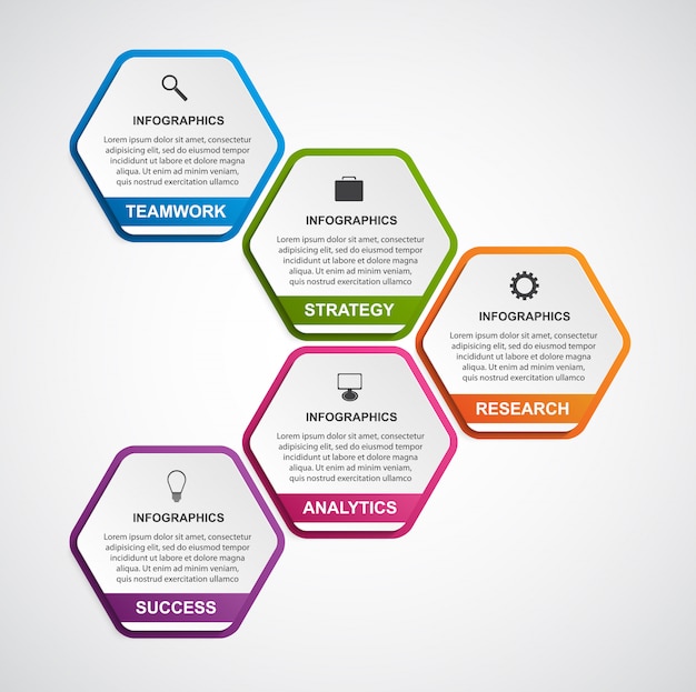 Opciones abstractas infografía plantilla.