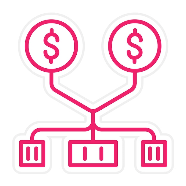 Opciones de financiación del diseño vectorial Estilo del icono
