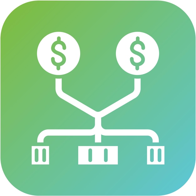 Opciones de financiación del diseño vectorial Estilo del icono