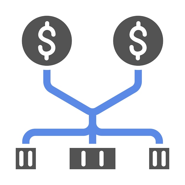 Opciones de financiación del diseño vectorial Estilo del icono