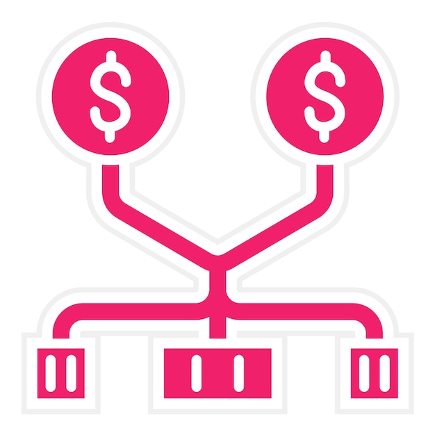 Opciones de financiación del diseño vectorial Estilo del icono