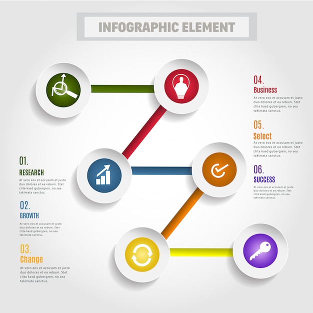 Opciones de infografía de negocios modernos