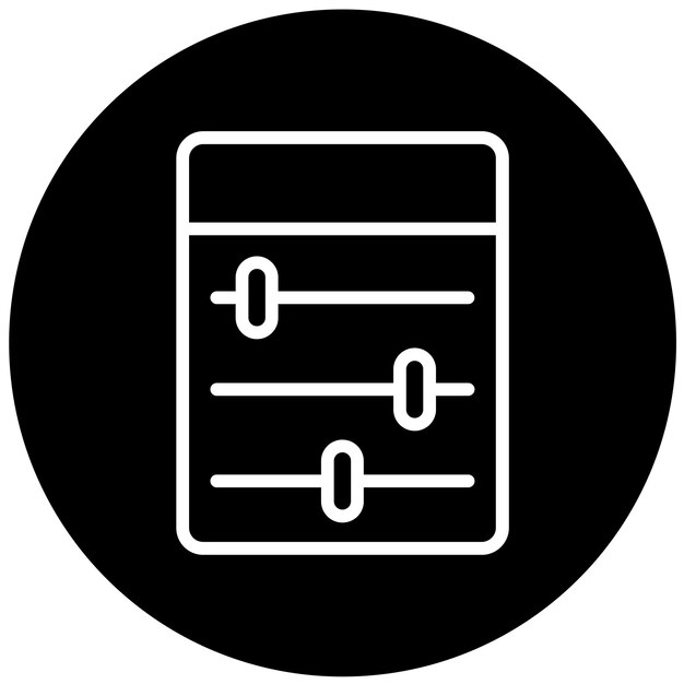 Opciones de interfaz de diseño vectorial Estilo del icono