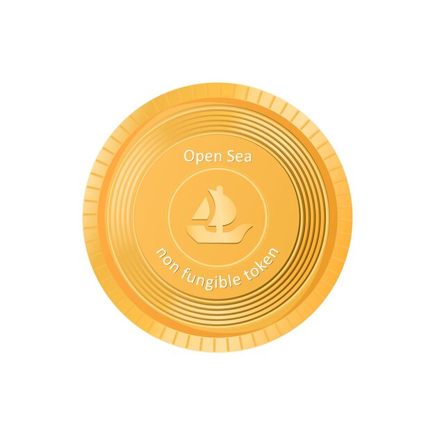 Vector opensea es una moneda de oro, una plataforma para la venta de arte nft icono del mercado de tokens no fungibles