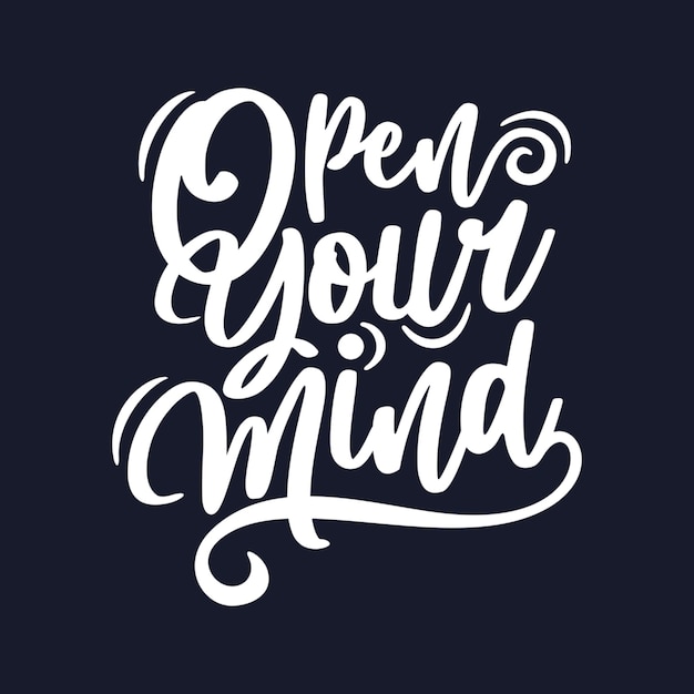 Openyourmindletteringtypography