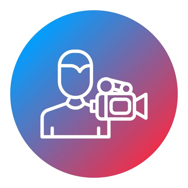 Operador de cámara Imagen vectorial de icono masculino Se puede utilizar para la realización de películas