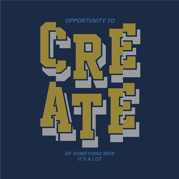 oportunidad de crear tipografía de diseño de camiseta gráfica de eslogan