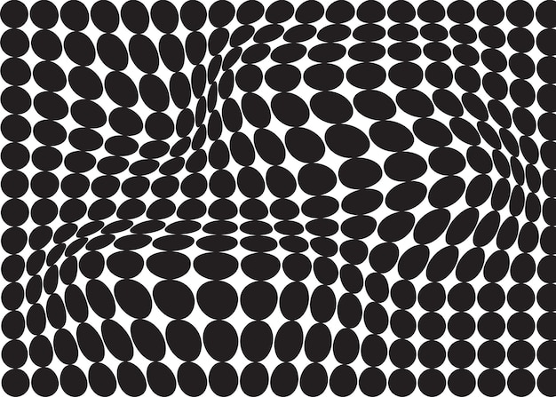 optic illusion design black white
