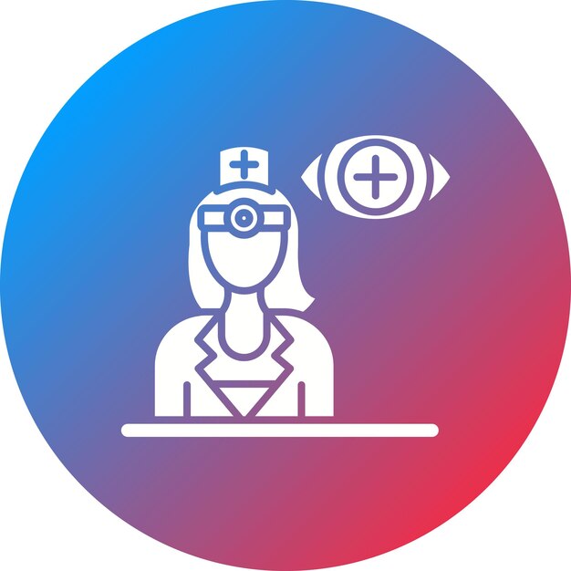 Óptica Imagen vectorial de icono femenino Puede utilizarse para optometrista