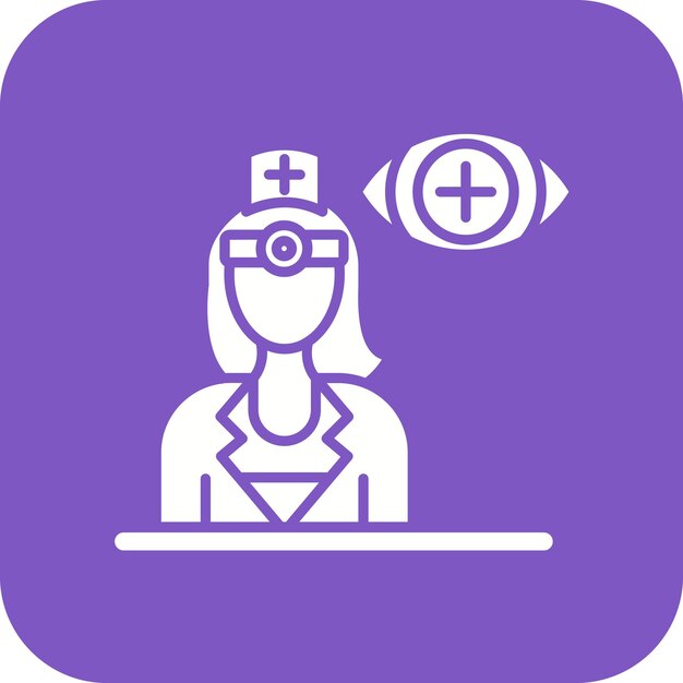 Óptica Imagen vectorial de icono femenino Puede utilizarse para optometrista