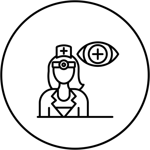 Óptica Imagen vectorial de icono femenino Puede utilizarse para optometrista