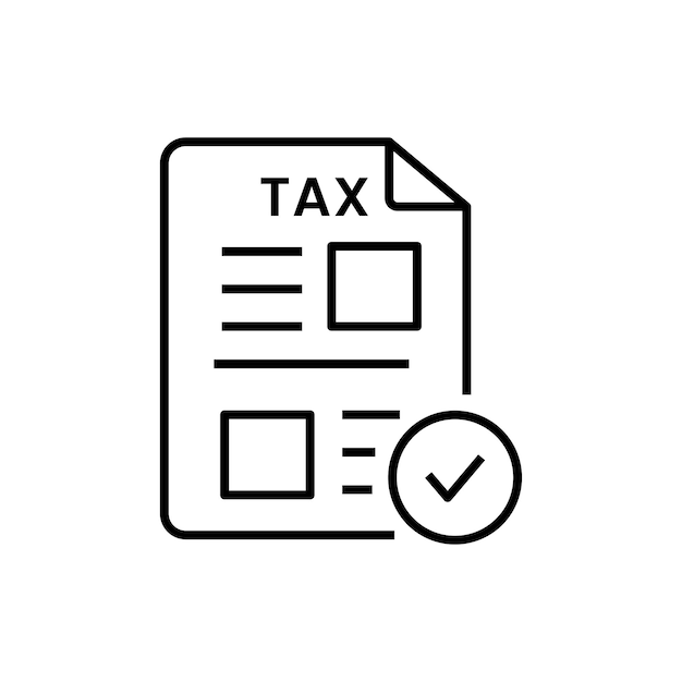 optimización de impuestos como negro línea delgada icono lineal estilo sencillo tendencia moderno bill logotipo elemento de diseño de arte gráfico aislado en blanco concepto de transacción