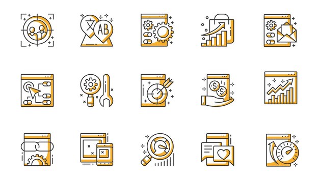 Optimización SEO concepto web en diseño isométrico 3D análisis de búsqueda estrategia objetivo investigación de datos línea de producción de tela abstracta en isometría gráfico para cartel corporativo ilustración vectorial