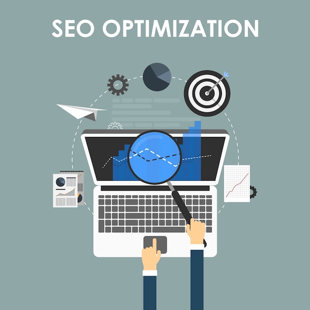 Vector optimización seo, proceso de programación y elementos de analítica web