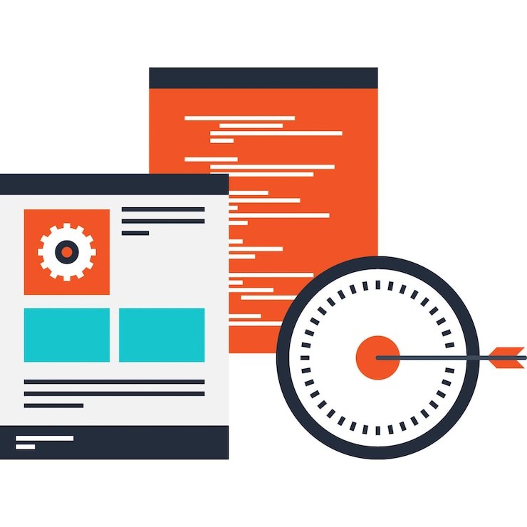 Vector optimización de la web concepto de icono web plano