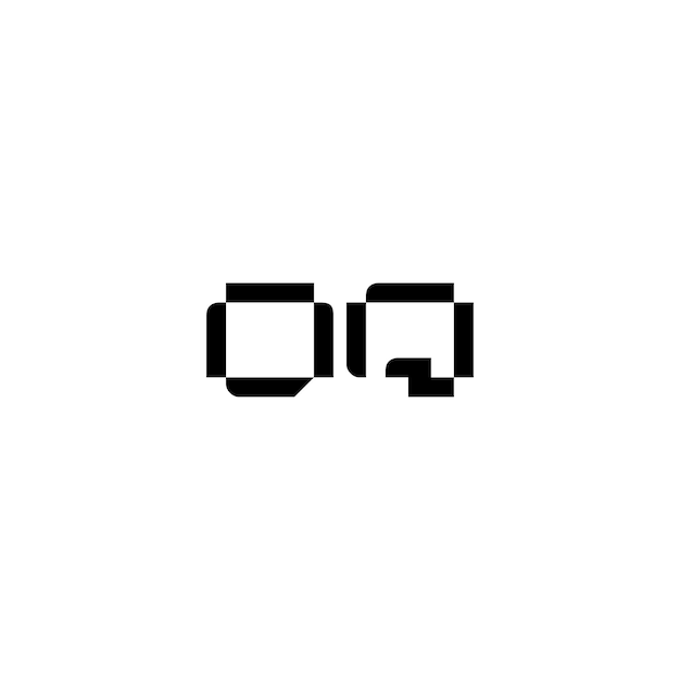 OQ monograma logotipo diseño carta texto nombre símbolo monocromo logotipo alfabeto carácter simple logotipo