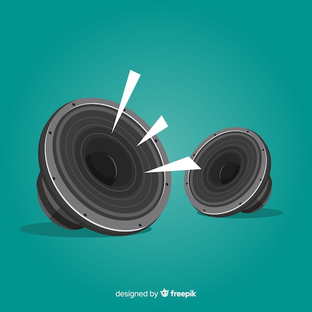 Orador de diseño plano para música