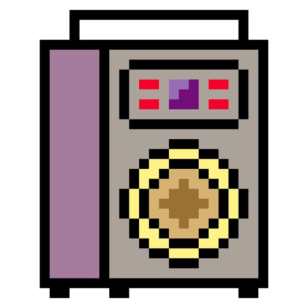 Orador de sonido en estilo pixel art