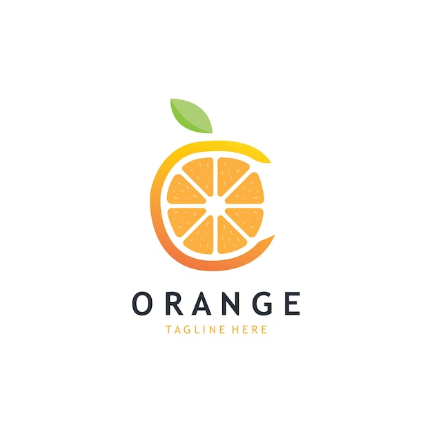 Orange Fruit Vector Flat Design
