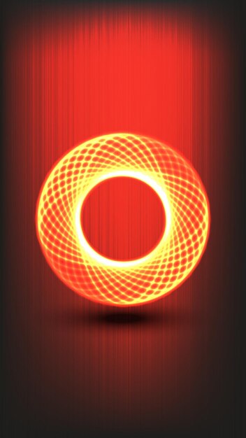 Orbe de Neón Brillante con Rutas de Energía