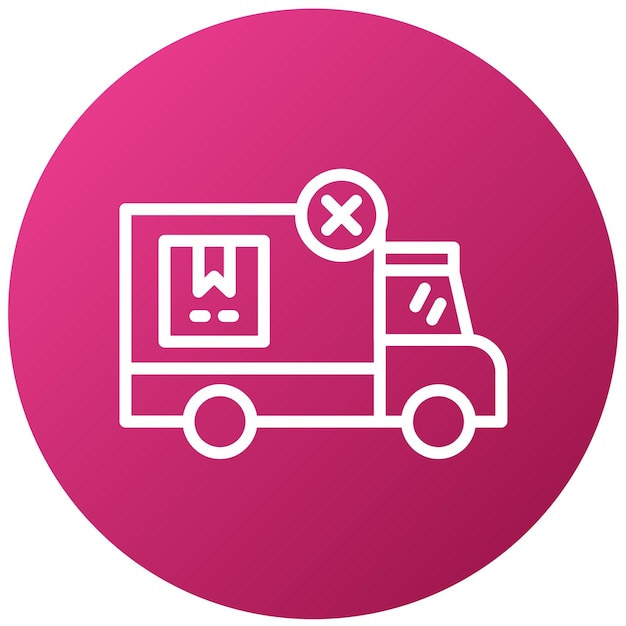Orden de diseño vectorial cancelado Estilo de icono