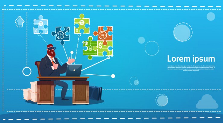 Vector ordenador del lugar de trabajo de la oficina del escritorio de la oficina