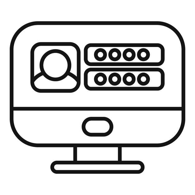 El ordenador muestra el formulario de inicio de sesión del usuario con la contraseña y el icono del avatar
