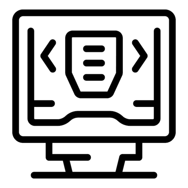 El ordenador muestra el icono de las pastillas de freno del coche en la pantalla