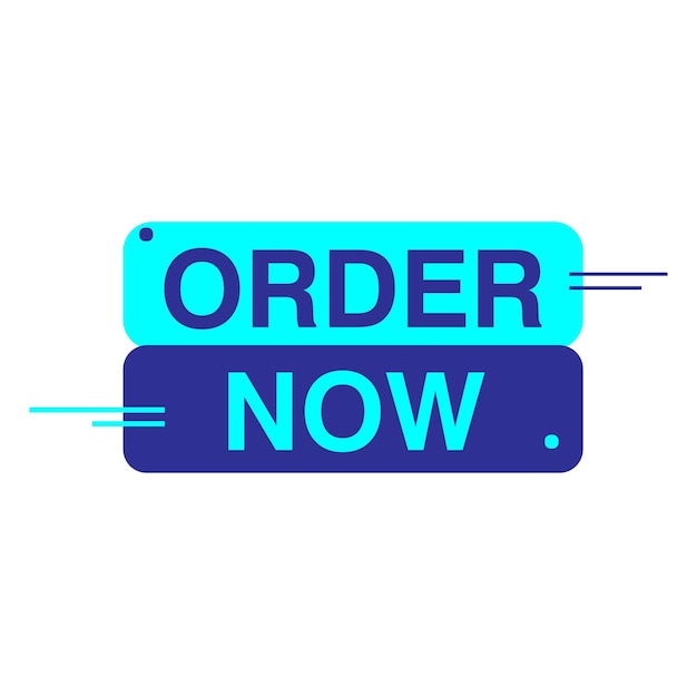 Ordenar ahora etiqueta azul cielo color icono pegatina oferta variaciones de etiquetas comprar en línea comprar en la tienda minorista