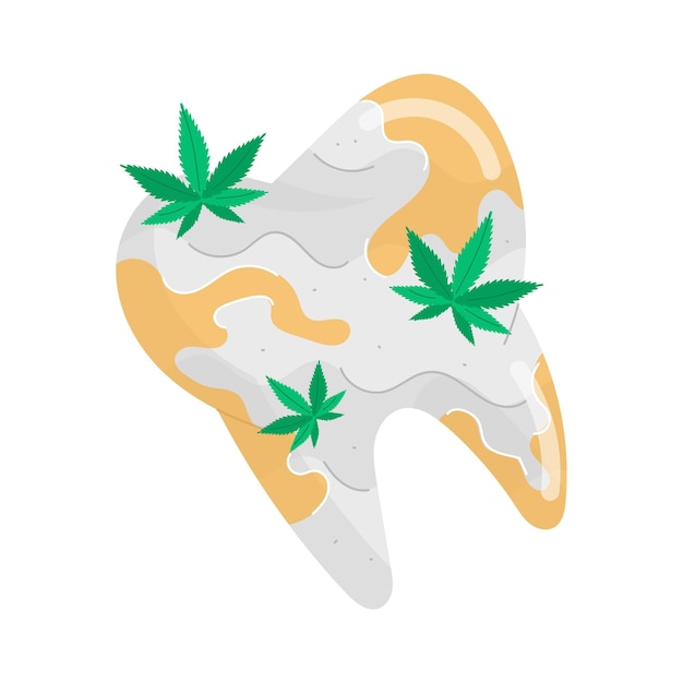 Vector una oreja con la palabra marihuana en ella