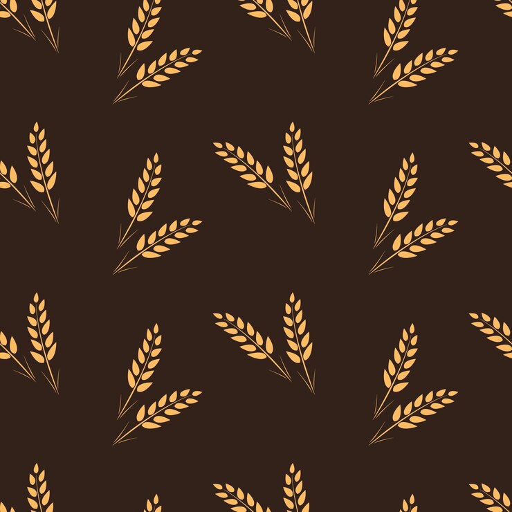 Orejas de trigo maduro fondo de patrones sin fisuras Ilustración vectorial de fondo de pantalla de hierba de cereal