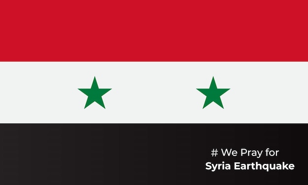 Vector oren por siria terremoto siria bandera y mapa