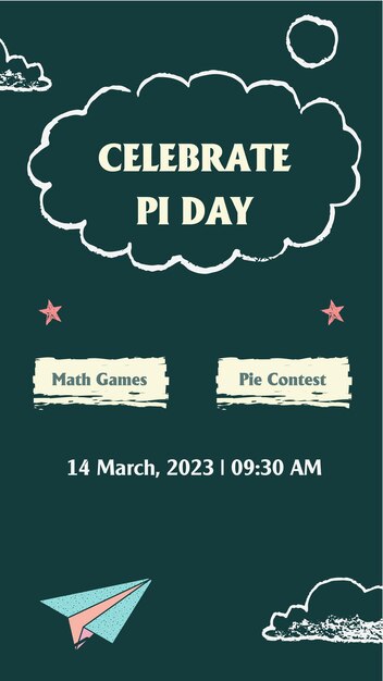 Organic Shape Pi Day Games Story, Happy Pi day