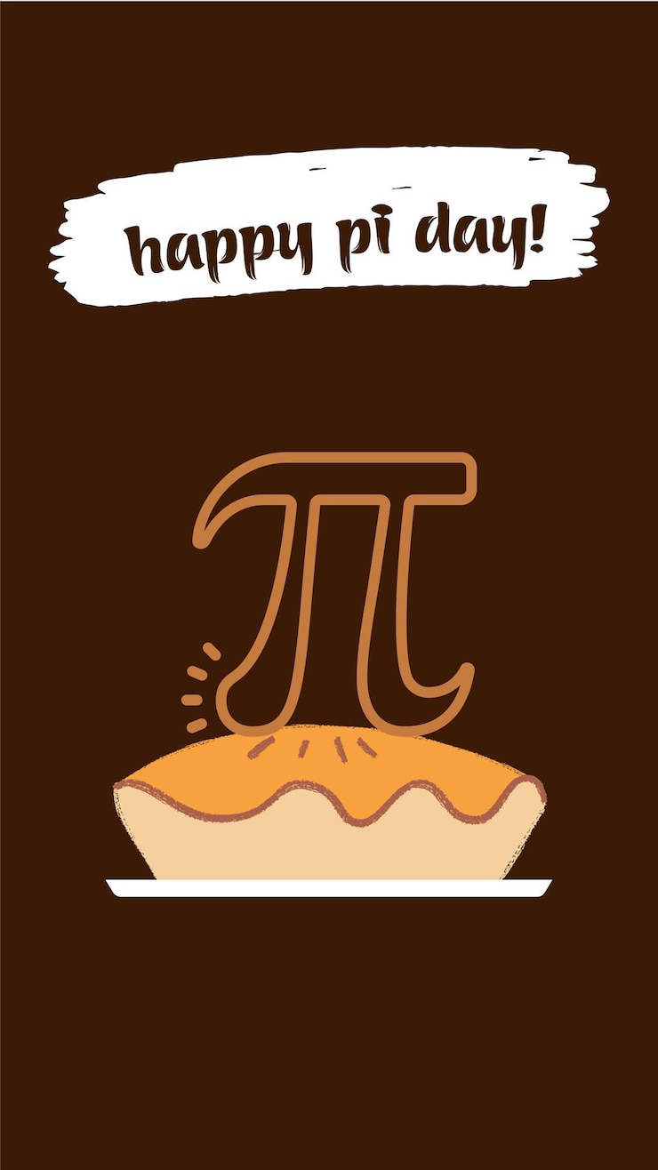 Vector organic shape pi day games story, happy pi day