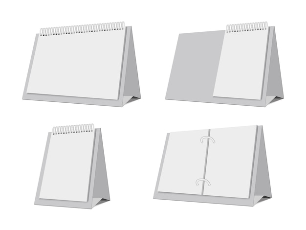 Organizador en blanco de la oficina para la ilustración de escritorio