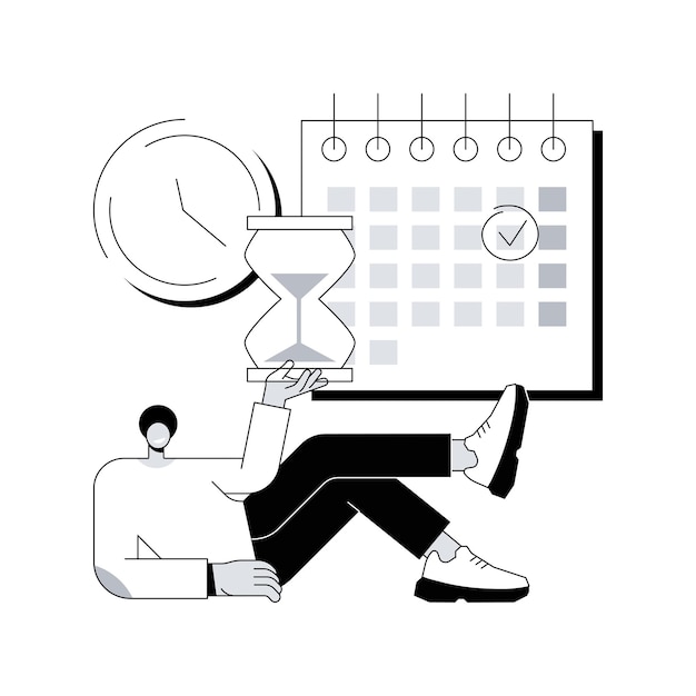Organizar cita concepto abstracto ilustración vectorial