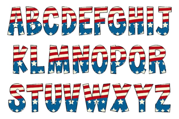 Orgullo de América hecho a mano Letras Color Arte creativo Diseño tipográfico
