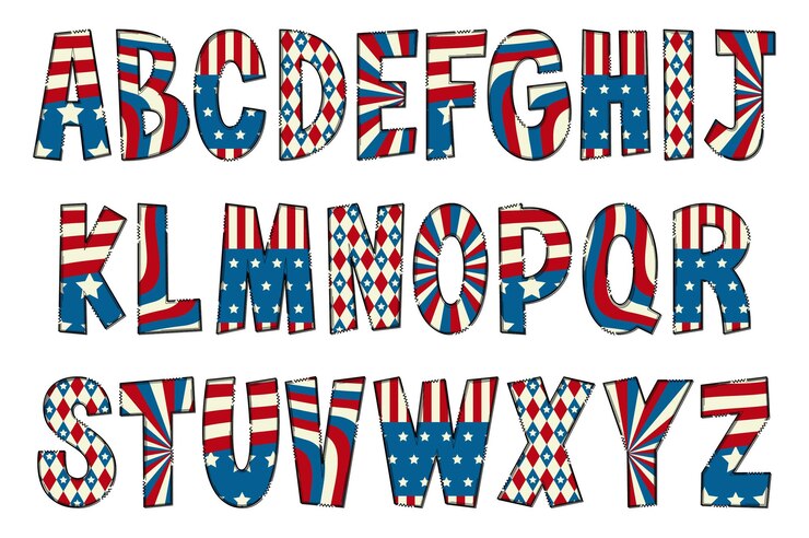 Vector orgullo de américa hecho a mano letras color arte creativo diseño tipográfico