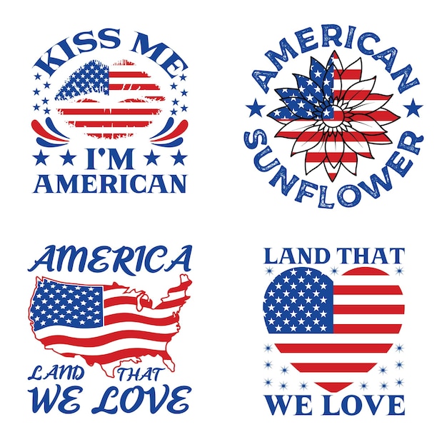 Orgullo americano del 4 de julio SVG Bundle
