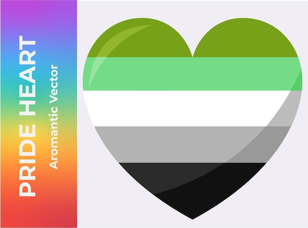 Vector orgullo corazón aromático