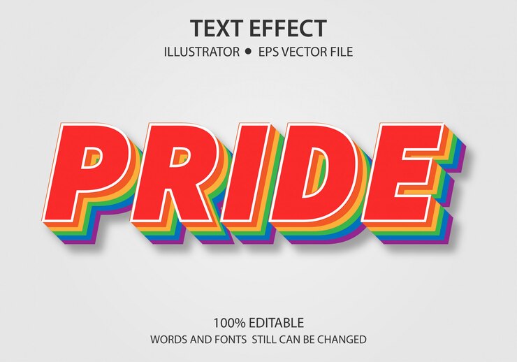 Orgullo de estilo de texto editable