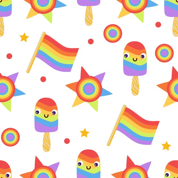 Orgullo gay LGBT patrón de la comunidad Transgay parches vectoriales conjunto 6